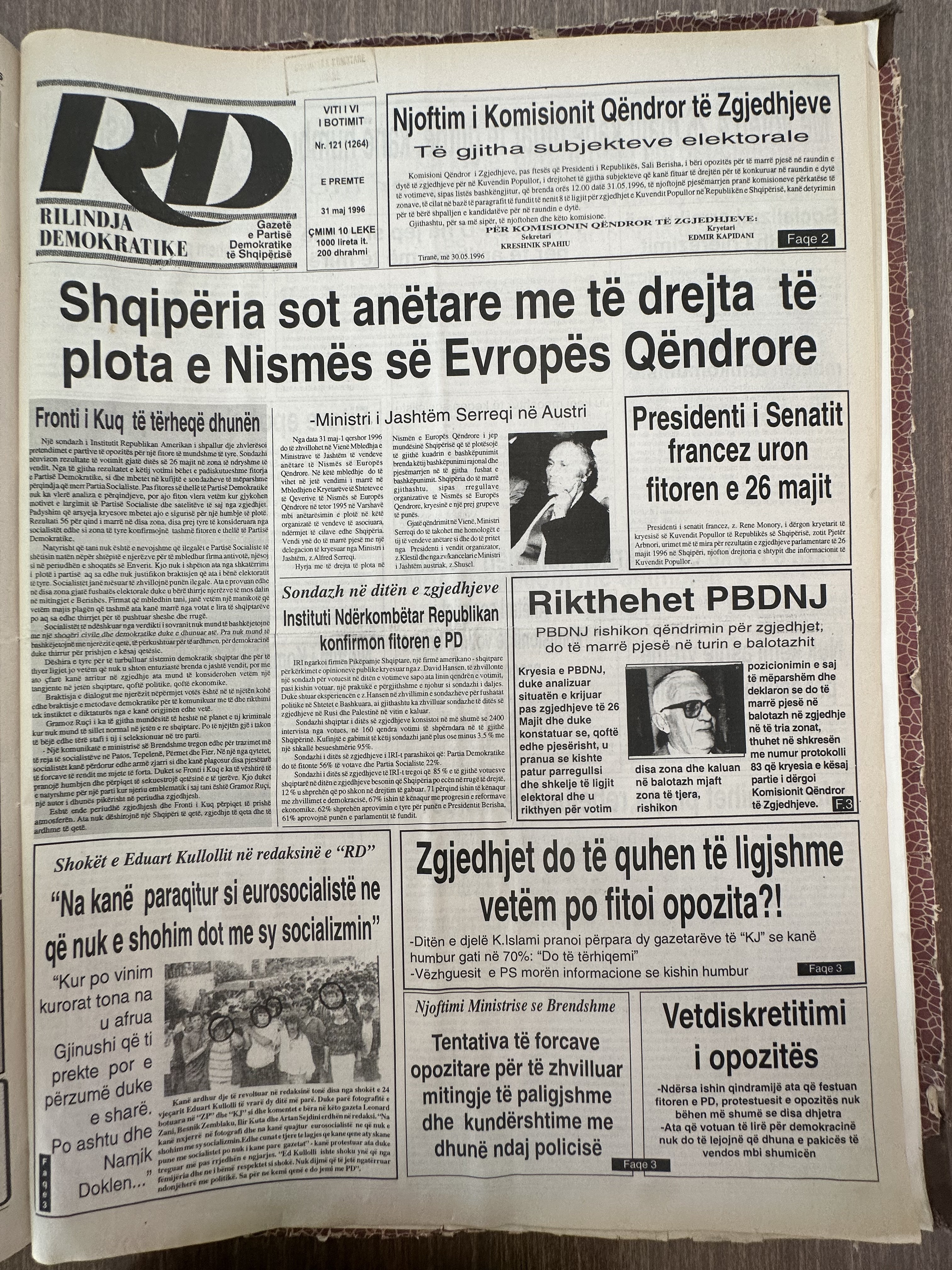 Rilindja Demokratike 1996-05-31